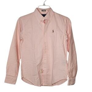 Ralph Lauren Womens Striped Classic Fit Oxford Cloth Button Down Shirt New 6